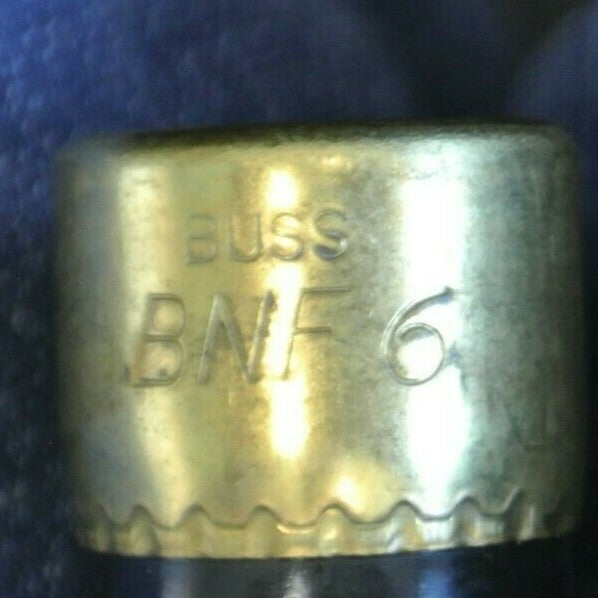 BOX of 10 / BUSS BNF6 FUSE / 6A / NEW SURPLUS / 3/4" x 4"2