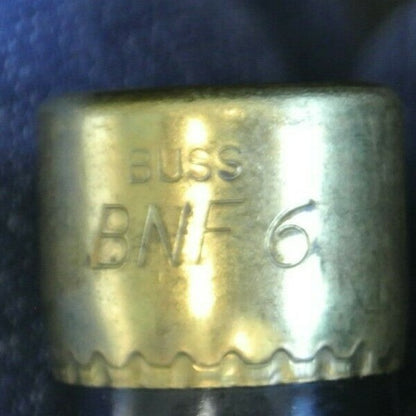 BOX of 10 / BUSS BNF6 FUSE / 6A / NEW SURPLUS / 3/4" x 4"2