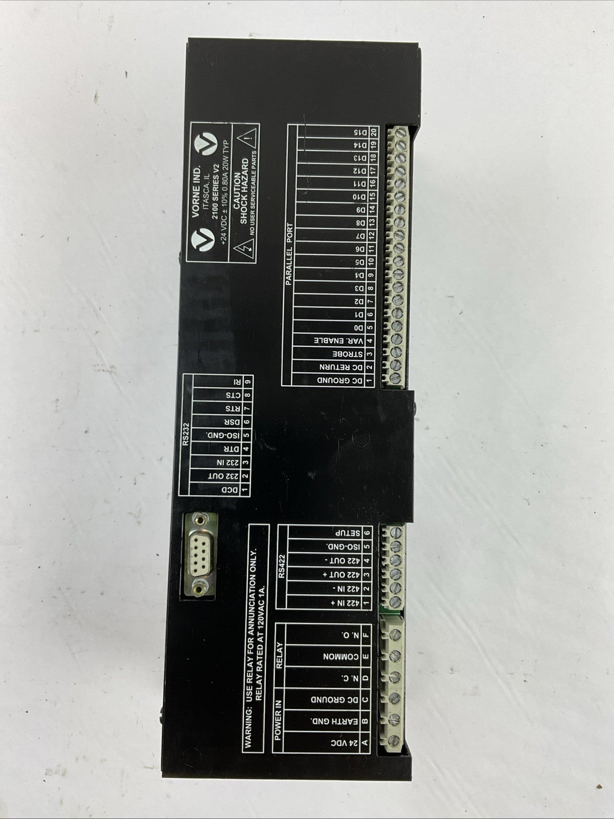 VORNE INDUSTRIES 2140PC-24 OPERATOR DISPLAY PANEL 24VDC3