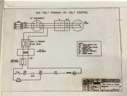 HOFFMAN 460VOLT PRIMARY 24VOLT CONTROL A242008LP6