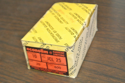 BOX of 10 / ECONOMY / ECONOLIM JCL25 FUSE / 25A / 600V / NEW SURPLUS4