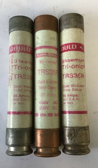 GOULD SHAWMUT TRS35R FUSE 600VAC/300VDC CLASS RK5 35A ***LOTOF3***0