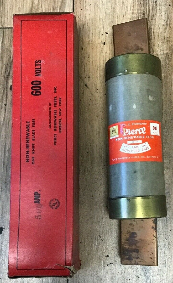 PIERCE JQ-75  NON-RENEWABLE FUSE 500A 600V 0