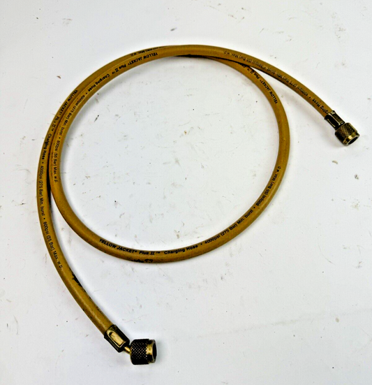 YELLOW JACKET - PLUS II 60" 1/4" CHARGING HOSE - YELLOW - 4000 PSI / 800 PSI0