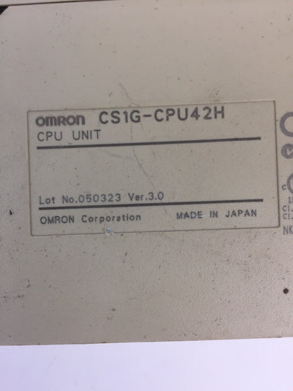 OMRON CS1G-CPU42H CPU UNIT OGRAM PROGRAMMABLE CONTROLLER1