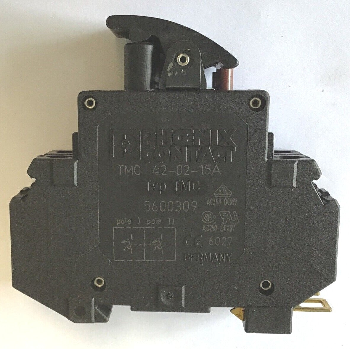 PHOENIX CONTACT TMC 42-02-15A CIRCUIT BREAKER 15A 2POLE 240VAC 5