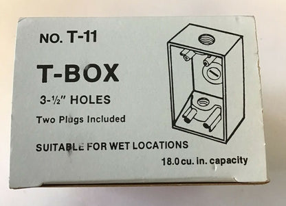 AMERICAN ELECTRIC T-11 PERFECT LINE T-BOX W/ COVER ***LOTOF2***1