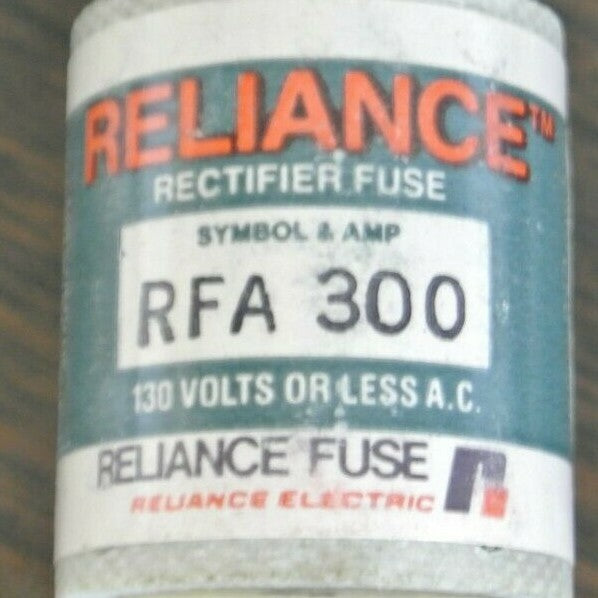 RELIANCE RFA300 RECTIFIER FUSE / 300A / 130V / NEW SURPLUS / EACH1