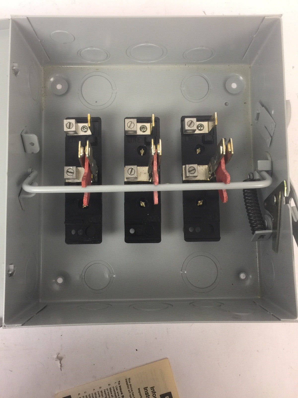 FPE 7632 TYPE LD SAFETY SWITCH 60AMP 250VDC 240VAC 3 POLE 10-15HP 7