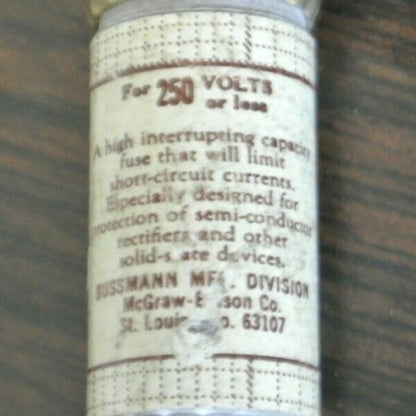 BOX of 10 / BUSSMANN / TRON KAB-2 RECTIFIER FUSES 2A / 250V NEW SURPLUS 3