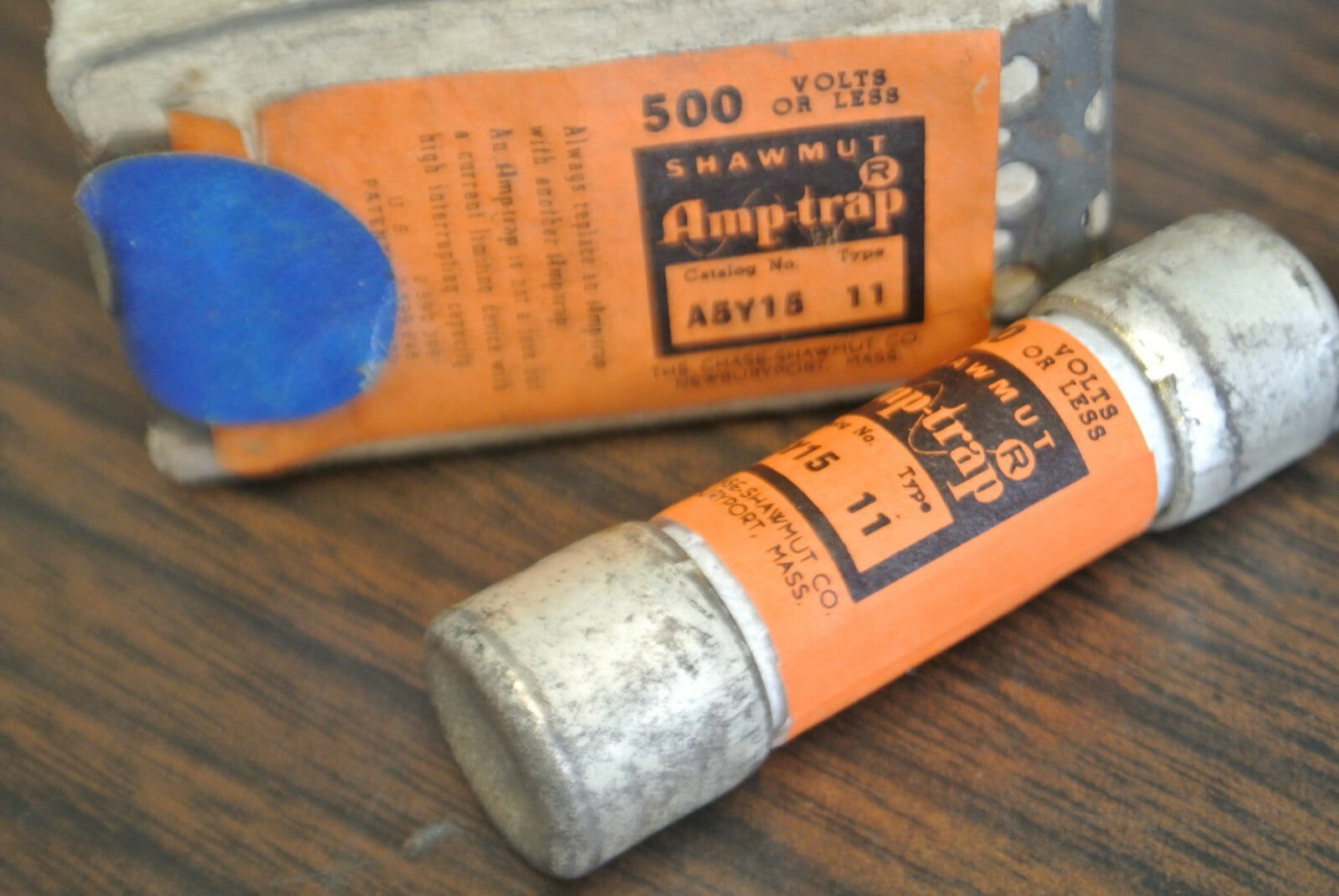 SHAWMUT A5Y15 AMP-TRAP® FUSE / TYPE 11 / 15A / 500V / NEW SURPLUS / EACH2