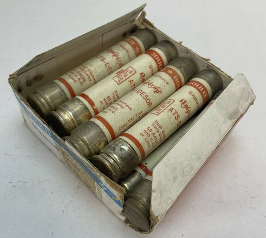 GOULD SHAWMUT ATS-DE50R AMP-TRAP CLASS RK5 FUSE 50AMP 600VAC (LOT OF 10) 0