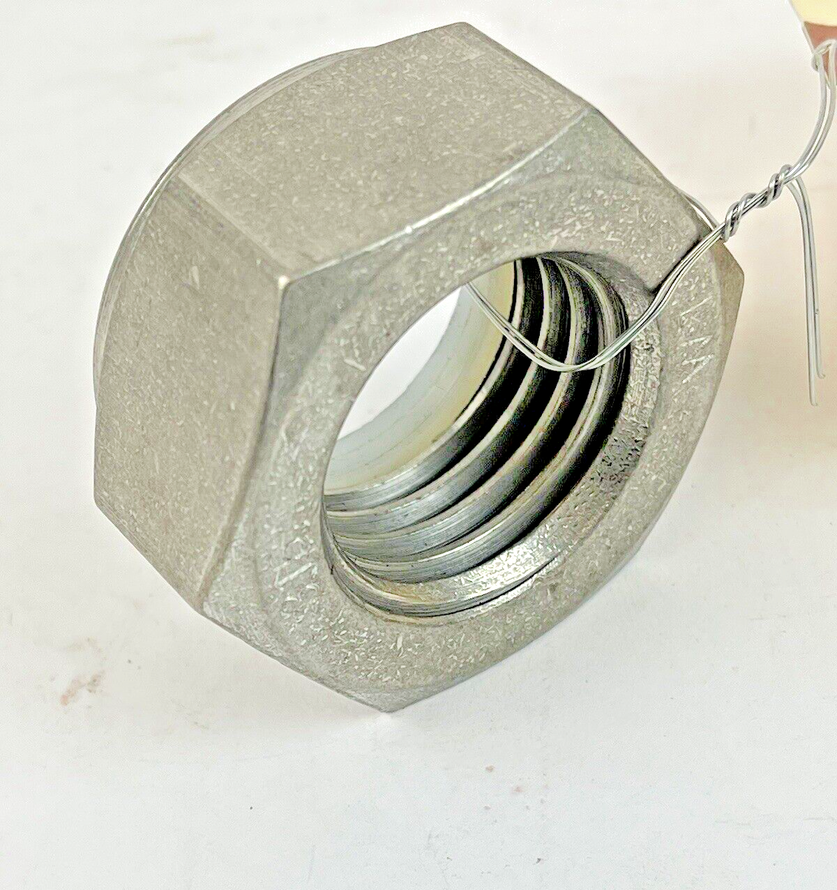 HEX LOCK NUT - 1-1/4in BORE WITH NYLON INSERT - 316 STAINLESS STEEL5