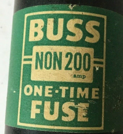 BUSS NON200 AMP.  ONE-TIME FUSE 250V MAX***LOTOF2***2