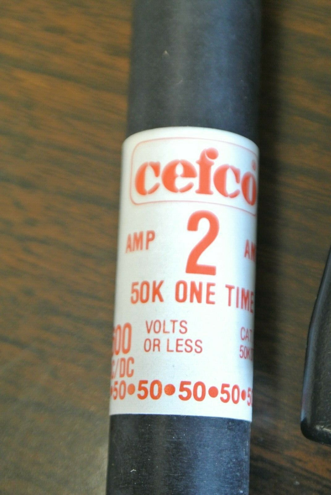 LOT of 10 / CEFCO 50K OTS2 ONE-TIME CLASS K-5FUSE / 2A / 600V / OTS-20