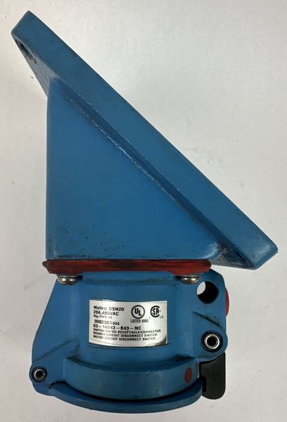 MELTRIC DSN20 20A 480VAC TYPE 4X 63-14043-843-NC RECEPTACLE/CONNECTOR2