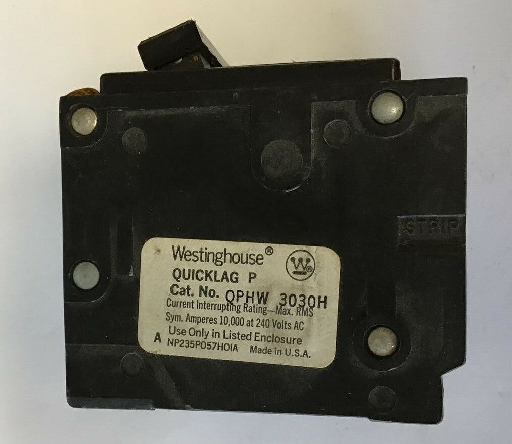 WESTINGHOUSE QPHW3030H CIRCUIT BREAKER 240VAC 3POLE  2