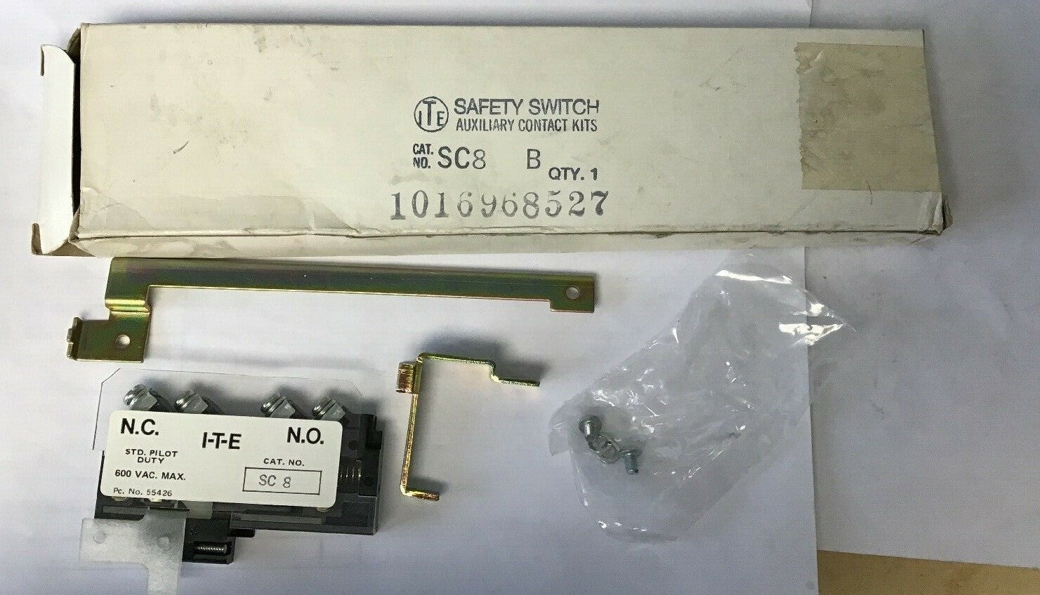 ITE SC8 AUXILIARY CONTACT KIT STD. PILOT DUTY 600VAC 1
