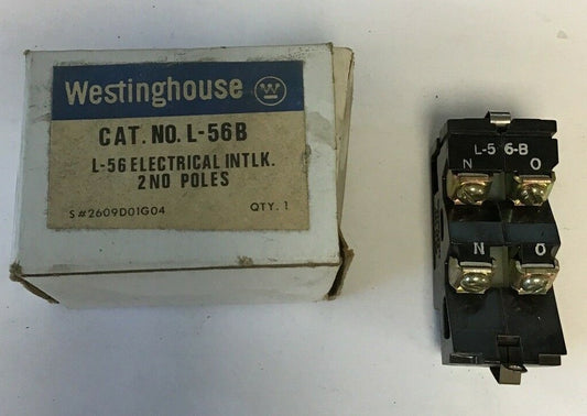 WESTINGHOUSE L56B ELECTRICAL INTLK. 2 NO POLES 2609D01G040