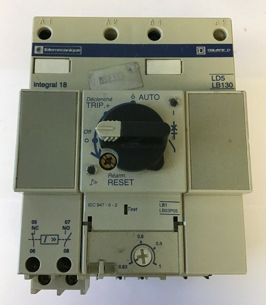 TELEMECANIQUE LD5 LB130 REVERSING MANUAL STARTER 18A 690V 0