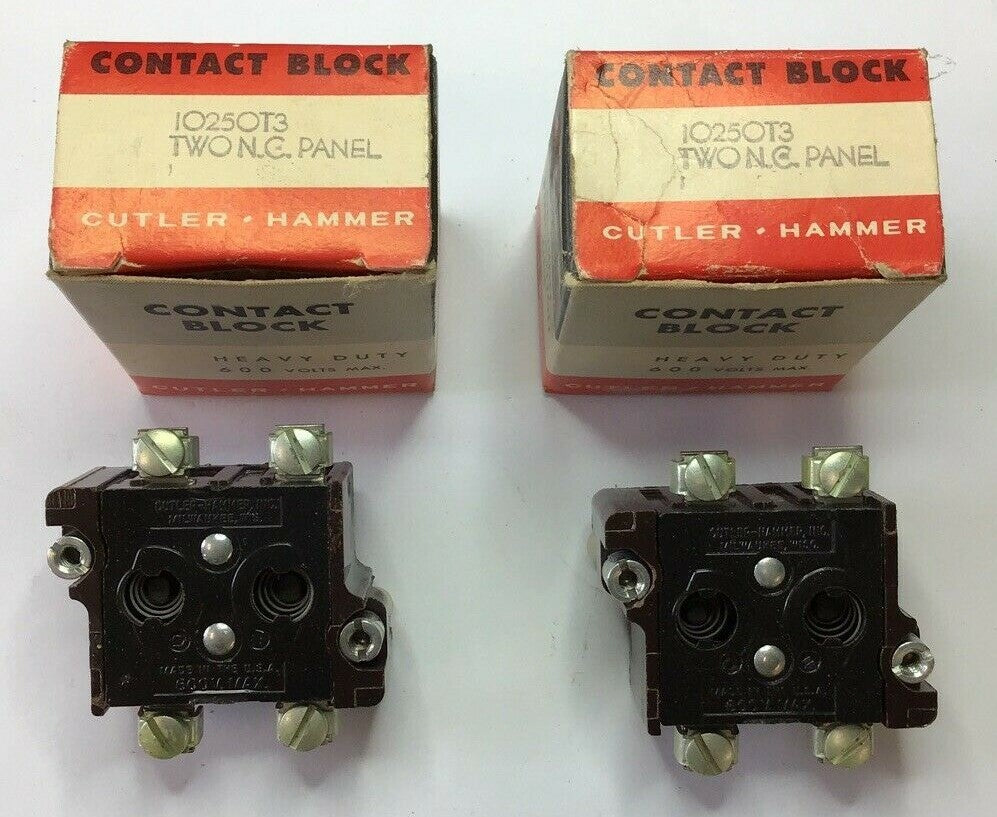 CUTLER HAMMER 10250T3 CONTACT BLOCK 600V  ***LOTOF2***0