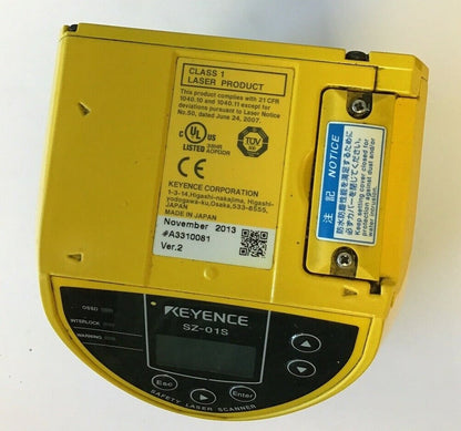 KEYENCE SZ-01S SAFETY LASER SCANNER 24VDC 9.5W 3