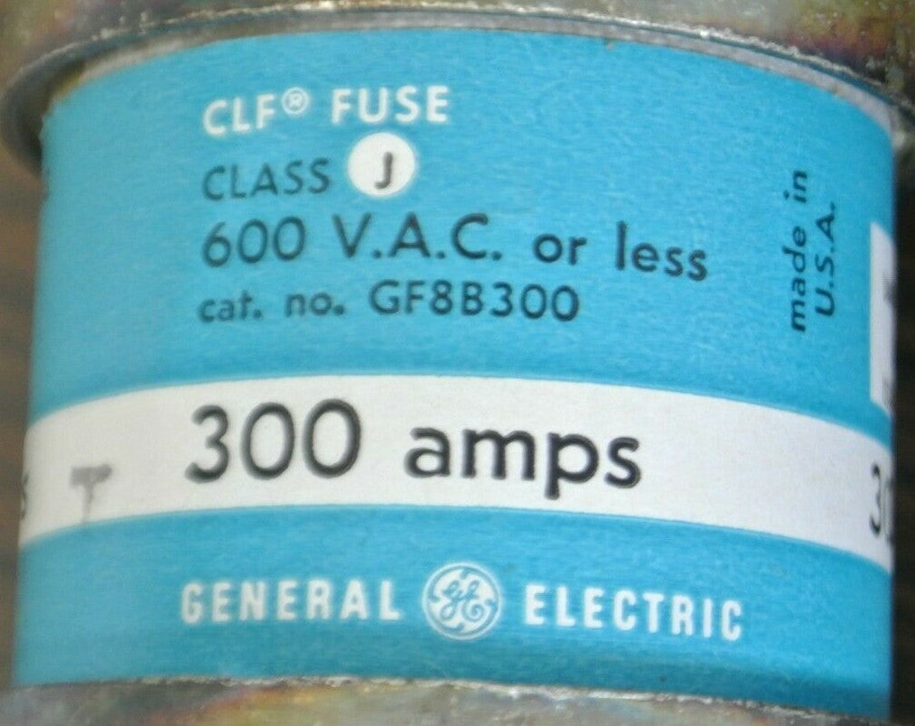 GENERAL ELECTRIC GF8B300 CLASS J CLF® FUSE / 300A / 600V / NEW SURPLUS1