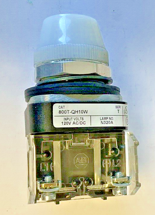ALLEN BRADLEY 800T-QH10W PILOT LIGHT SER.T 120VDC/DC1