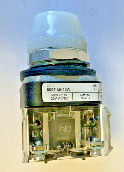 ALLEN BRADLEY 800T-QH10W PILOT LIGHT SER.T 120VDC/DC1