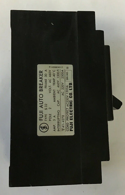 FUJI ELECTRIC S 32 AUTO BREAKER  30AMP 460VAC 2POLE1