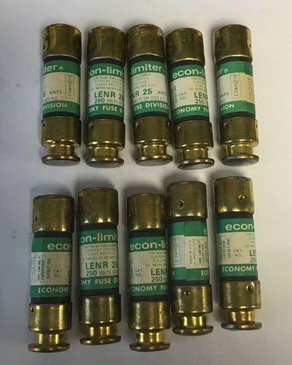 ECONOMY LENR 25 FUSE CLASS RK5 ECON-LIMITER 250VAC 25A ***LOTOF10***2