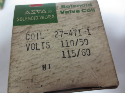 ASCO 27-471-1 SOLENOID VALVE COIL 110-115V / 50-60Hz - NEW SURPLUS1