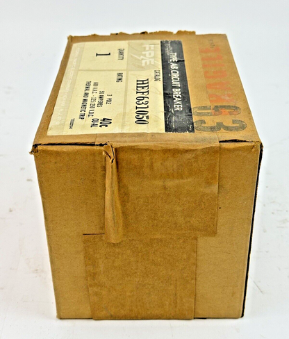FPE - HEF631050 - MOLDED AB CIRCUIT BREAKER - 50 A, 3 POLE, 600 VAC - NEW SEALED3