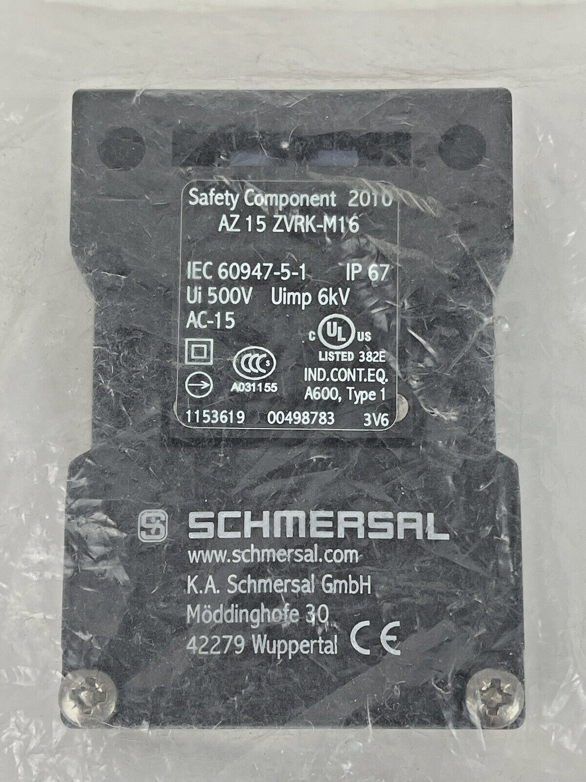 SCHMERSAL - AZ 15 ZVRK-M16 - SAFETY INTERLOCK SWITCH - AC-15, 500V1