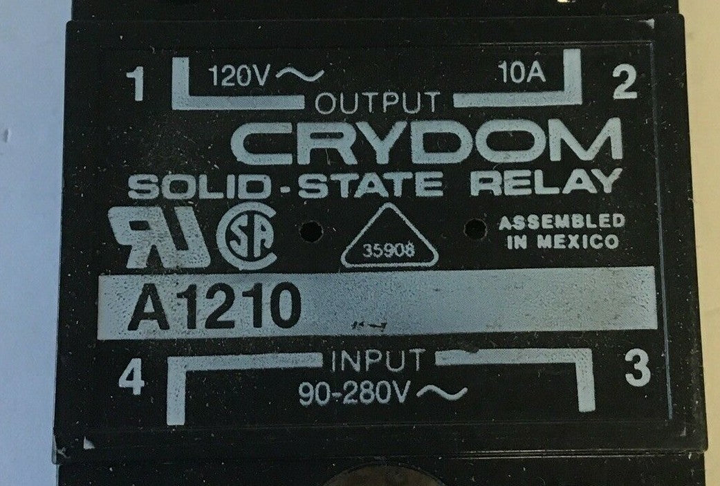 CRYDOM A1210 SOLID-STATE RELAY 90-280VAC 2