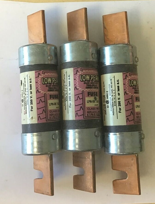 BUSSMANN LPN-RK 150 LOW PEAK FUSE 150A CLASS RK1 250VAC TIME DLEAY***LOTOF3***0