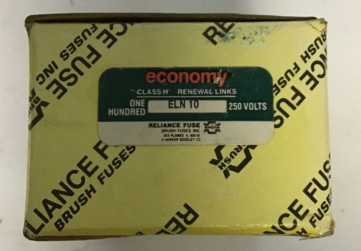 ECONOMY ELN10 FUSE RENEWAL LINKS CLASS H 250VOLTS ****LOT OF 215****0