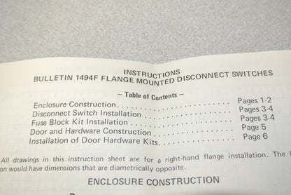 ALLEN-BRADLEY 1494F-C622 FUSE BLOCK ADAPTER PLATE KIT / 600V, 200A / NEW SURPLUS8