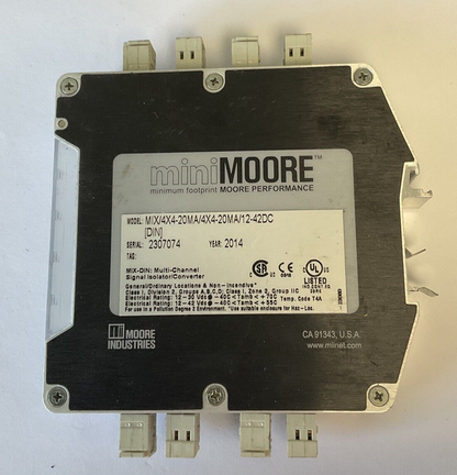 MOORE PERFORMANCE MIX/4X4-20MA/4X4-20MA/12-42DC ISOLATOR 4-CHANNEL 42VDC1