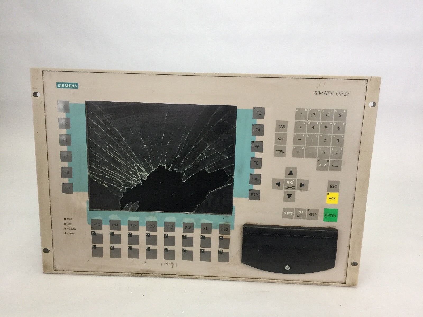 SIEMENS 6AV3637-1ML00-0FX0 CONTROL PANEL 24VDC SIMATIC OP374