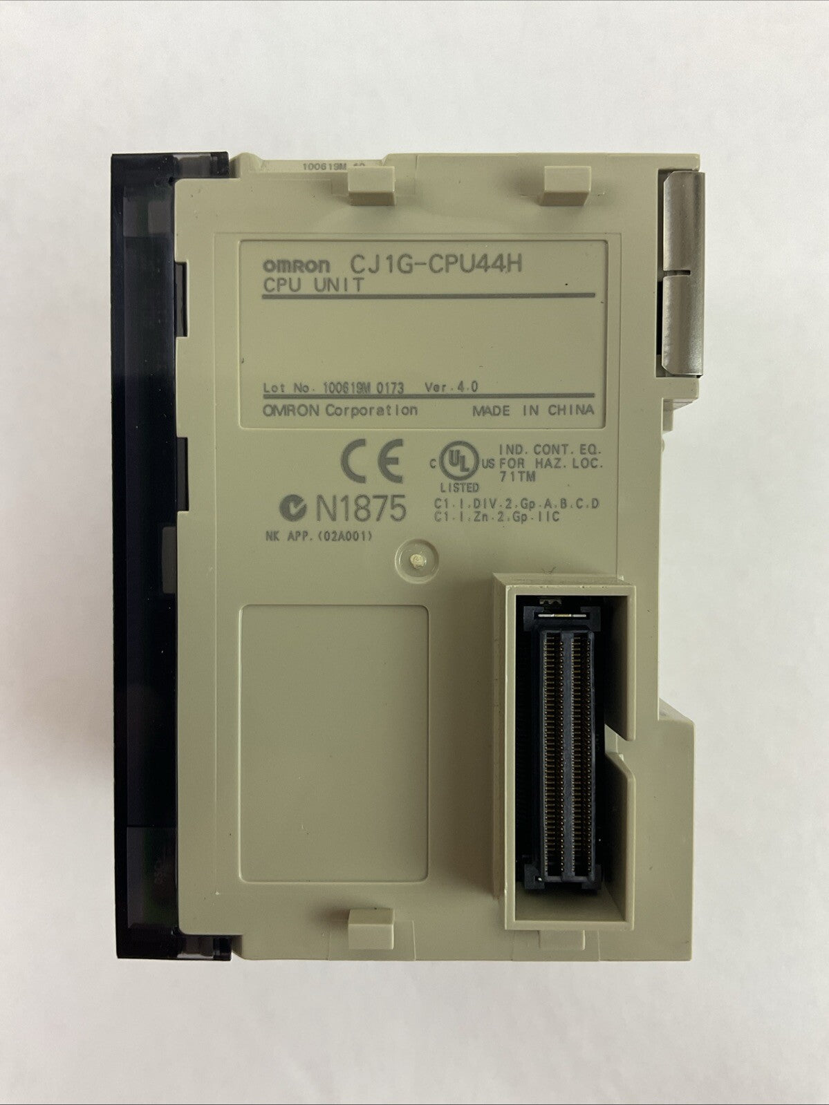 OMRON CJ1G-CPU44H PROGRAMMABLE CONTROLLER VER 4.0 CPU UNIT1