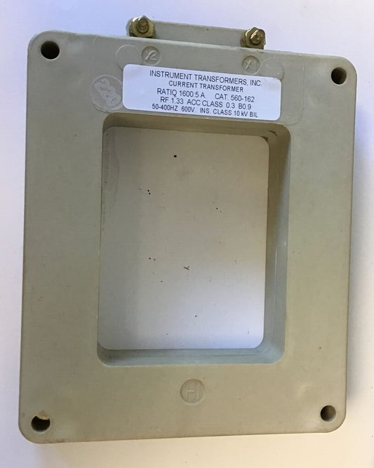 INSTRUMENT TRANSFORMERS 560-162 CURRENT TRANSFORMER 1600:5A  50-400HZ 600V 10KV0