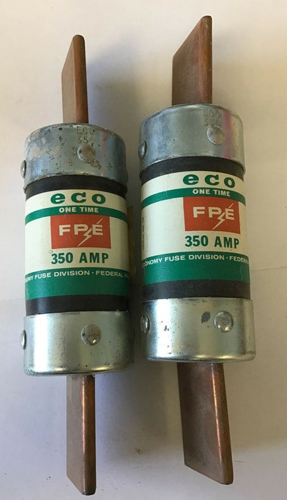 FEDERAL PACIFIC ELECTRIC  EON-350 FUSE ONE TIME 350A 250V***LOTOF2***0