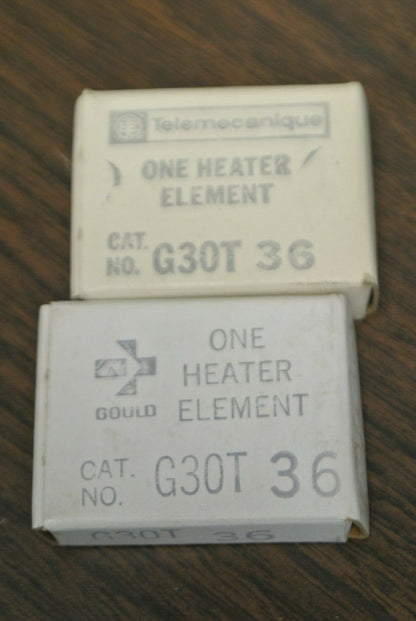 LOT of 2 / GOULD / TELEMECANIQUE G30T36 OVERLOAD HEATER ELEMENT / NEW SURPLUs2