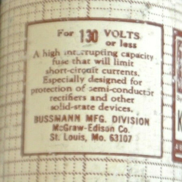 LOT of 10 / BUSSMANN / TRON KAA250 RECTIFIER FUSE / 250A / 130V / NEW SURPLUS3
