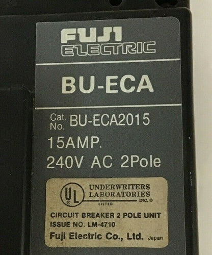 FUJI ELECTRIC BU-ECA2015 CIRCUIT BREAKER  15AMP 240VAC 2POLE1