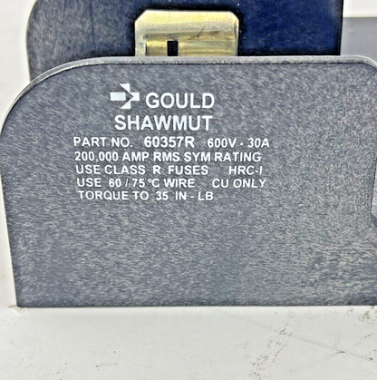 GOULD SHAWMUT - 60357R - FUSE HOLDER - 2 POLE, 600 V, 30 A6