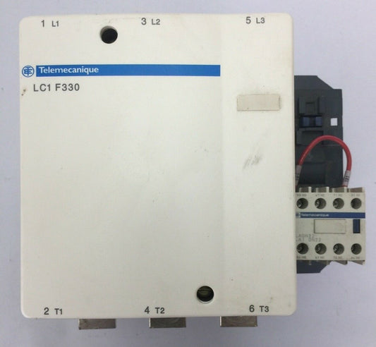 TELEMECANIQUE LC1F330 CONTACTOR 600VAC 250HP 370A LX1FH1102 110-115V 40-400HZ0