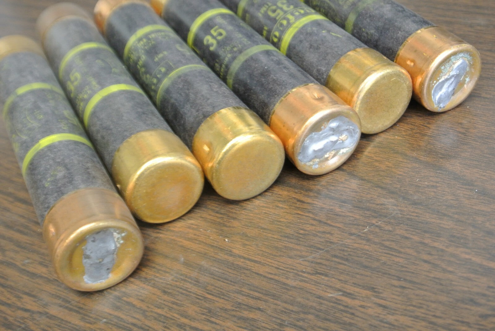 LOT of 6 / CEFCO OT35/600 ONE TIME FUSE / 35A / 600V / NEW SURPLUS / OT353