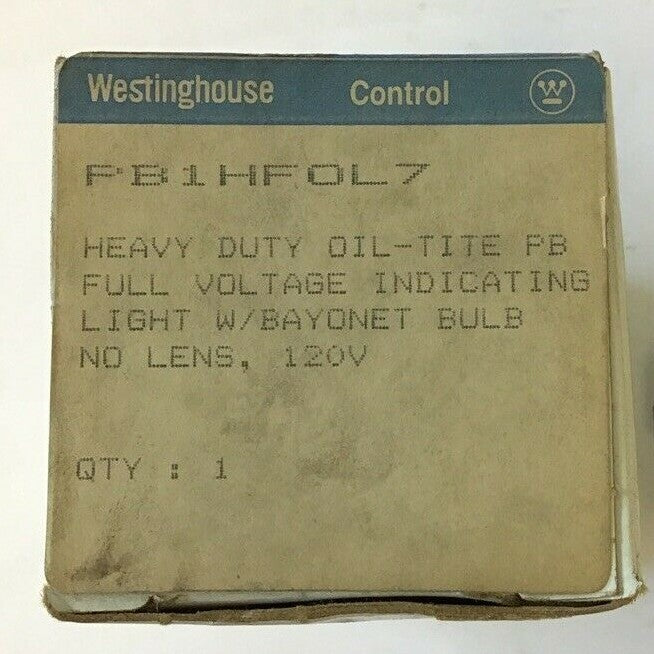 WESTINGHOUSE PB1HFOL7 OIL-TITE PUSHBUTTON 120V1